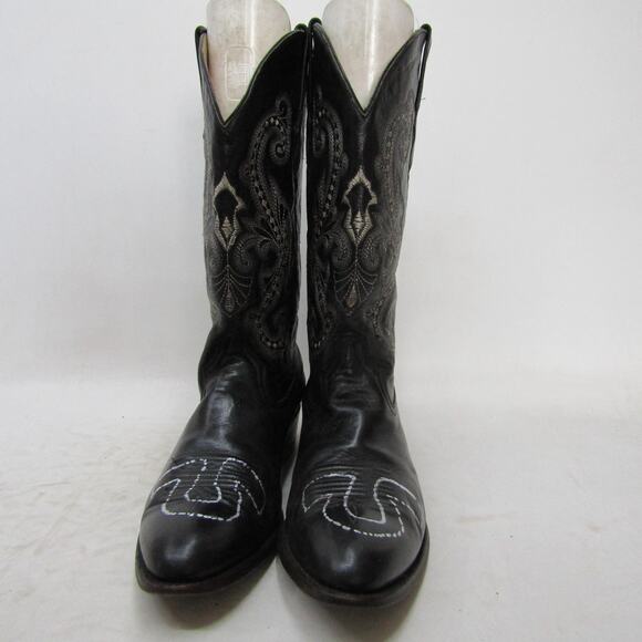 Ferrini Mens Size 12 D Black Leather Cowboy Western Boots main image 9